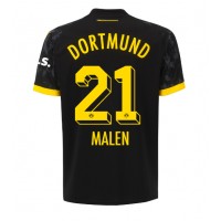 Camiseta Borussia Dortmund Donyell Malen #21 Visitante Equipación 2023-24 manga corta